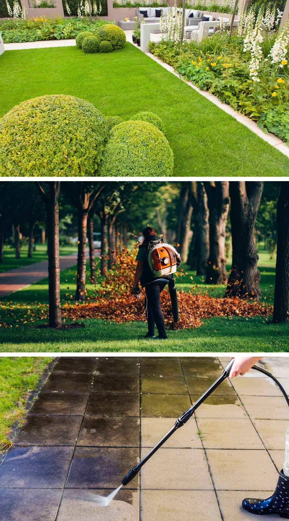 Arbeiten rund ums Haus in Kassel: gepflegter Garten, saubere Wege und Laubentfernung